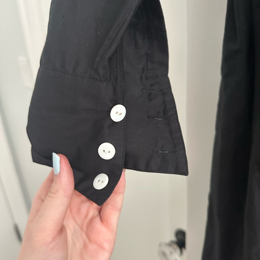 Room 502 Button-Front Black Long Sleeve Shirt Dress - Picture 7 of 10